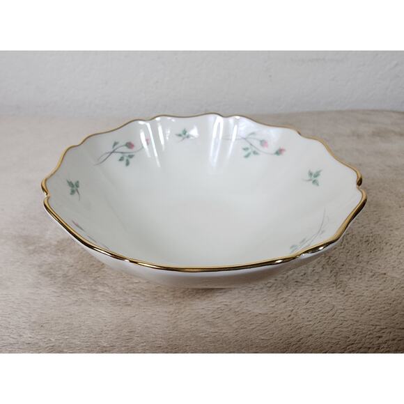 Lenox Bowl Rose Manor Gold Trim 90's New w/ Box 5 1/2" Made in USA Vintage - Picture 2 of 14